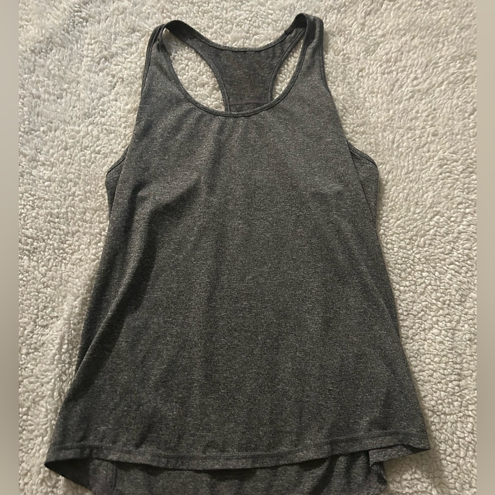 Gray Racerback Tank Top